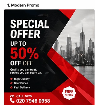 Modern Promo leaflet template