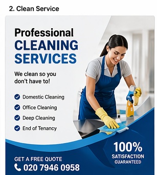 Clean Service leaflet template