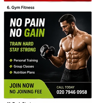 Gym Fitness leaflet template