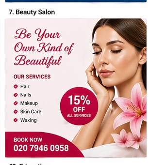 Beauty Salon leaflet template