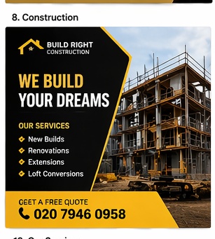 Construction leaflet template